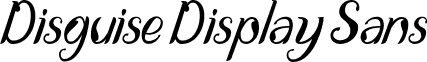 Disguise Display Sans font - Disguise Display- italic.otf