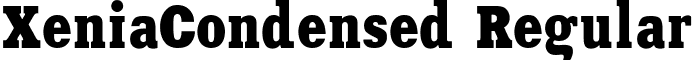 XeniaCondensed Regular font - XeniaCondensed Regular.ttf