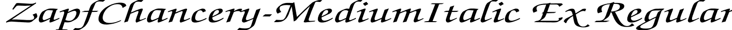 ZapfChancery-MediumItalic Ex Regular font - ZapfChancery-MediumItalic Ex Regular.ttf