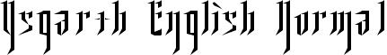 Ysgarth English Normal font - Ysgarth English Normal.ttf