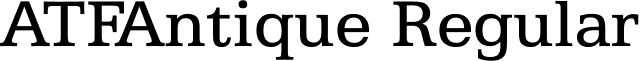 ATFAntique Regular font - atfantrg.ttf