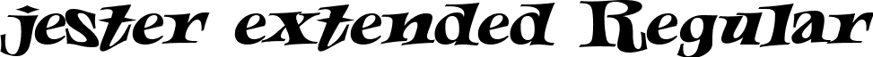 jester extended Regular font - jesterextended.ttf