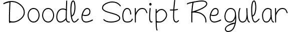 Doodle Script Regular font - doodlescript.ttf