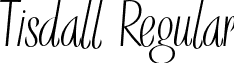 Tisdall Regular font - tisdallscript2.ttf