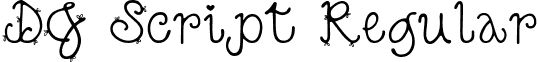 DJ Script Regular font - djscript.ttf