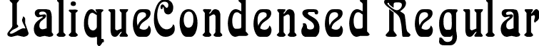 LaliqueCondensed Regular font - laliquecondensed.ttf