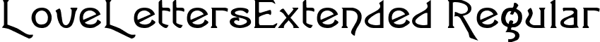 LoveLettersExtended Regular font - lovelettersextended.ttf