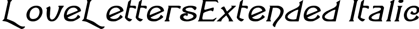 LoveLettersExtended Italic font - lovelettersextendeditalic.ttf