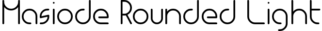 Masiode Rounded Light font - msd_rounded_Light.otf