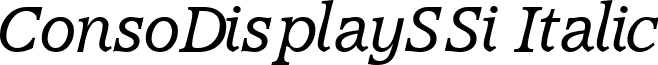 ConsoDisplaySSi Italic font - consdsi_.ttf