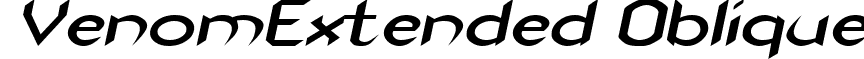 VenomExtended Oblique font - venomextendedoblique.ttf