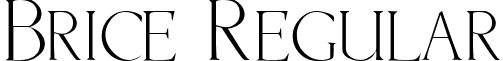 Brice Regular font - brice.ttf