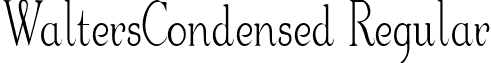 WaltersCondensed Regular font - walterscondensed.ttf