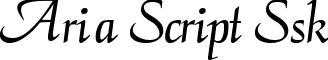 Aria Script Ssk font - ariascriptssk.ttf