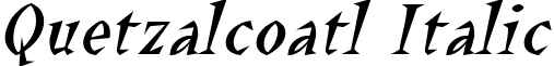 Quetzalcoatl Italic font - quetzalcoatlitalic.ttf