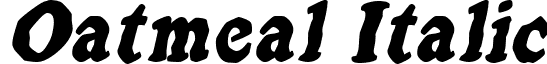 Oatmeal Italic font - oatmealitalic.ttf