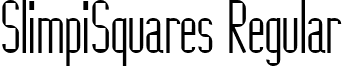 SlimpiSquares Regular font - slimpisquares.ttf