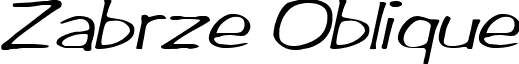 Zabrze Oblique font - zabrzeoblique.ttf