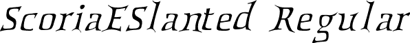 ScoriaESlanted Regular font - scoriaeslanted.ttf