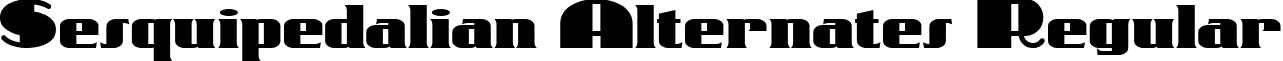 Sesquipedalian Alternates Regular font - sesquipedalianalternates.ttf