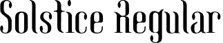 Solstice Regular font - solstice.ttf