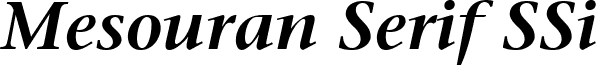 Mesouran Serif SSi font - mesouran serif ssi semi bold italic.ttf