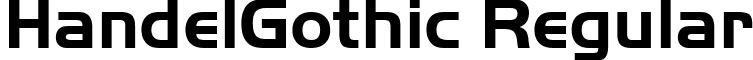 HandelGothic Regular font - handelgothic.ttf