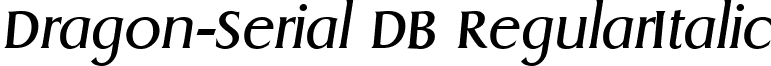 Dragon-Serial DB RegularItalic font - dragon-serial-regularitalicdb.ttf