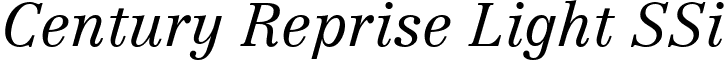 Century Reprise Light SSi font - centuryrepriselightssilightitalic.ttf