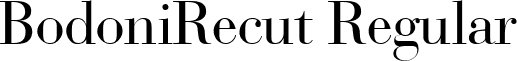 BodoniRecut Regular font - bodonirecut-regular.ttf