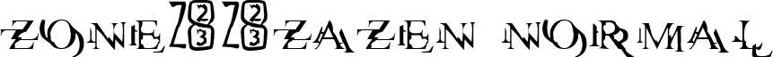 Zone23zazen Normal font - zone23_zazen.ttf
