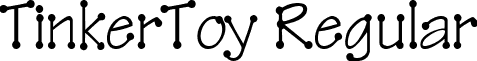 TinkerToy Regular font - tinkertoy.ttf