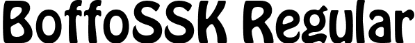 BoffoSSK Regular font - boffosskregular.ttf