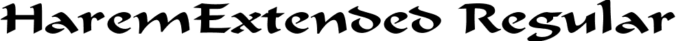 HaremExtended Regular font - haremextended.ttf