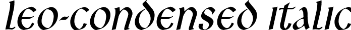 Leo-Condensed Italic font - leo-condenseditalic.ttf