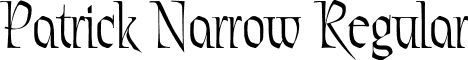 Patrick Narrow Regular font - unical-blackletter-medievalpatrick-narrow-regular.ttf