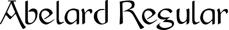 Abelard Regular font - abelard.ttf