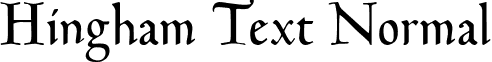 Hingham Text Normal font - hinghamtextnormal.ttf