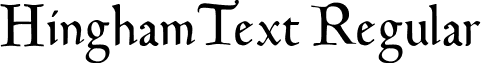 HinghamText Regular font - hinghamtext-normal.ttf