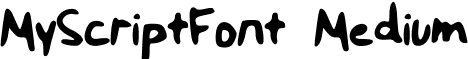MyScriptFont Medium font - Kat.ttf