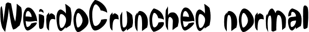 WeirdoCrunched normal font - WeirdoCrunched Regular.ttf