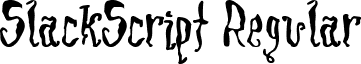 SlackScript Regular font - slackscript.ttf