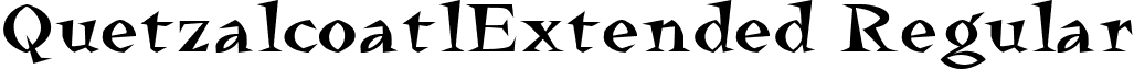 QuetzalcoatlExtended Regular font - quetzalcoatlextended.ttf