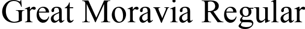 Great Moravia Regular font - Great_Moravia.ttf