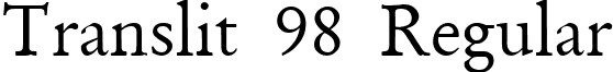 Translit 98 Regular font - Translit_98.ttf