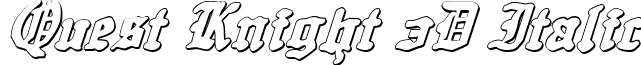 Quest Knight 3D Italic font - questknight3di.ttf