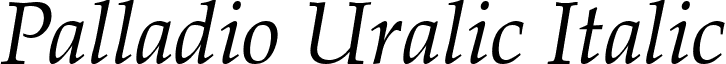 Palladio Uralic Italic font - Palladio_Uralic_Italic.ttf