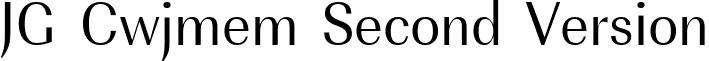 JG Cwjmem Second Version font - JG_Cwjmem_Second_Version.ttf