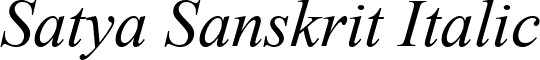 Satya Sanskrit Italic font - Satya_Sanskrit.ttf