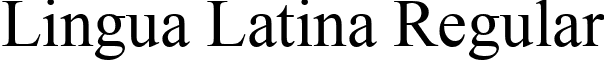 Lingua Latina Regular font - Lingua_Latina.ttf